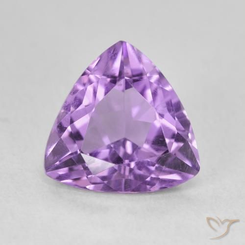 2.84ct Натуральный Темно-фиолетовый Аметист, Триллион, Чистота VVS
