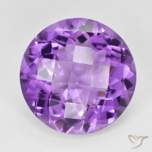 17.29ct Натуральный Розовато-фиолетовый Аметист, Круглый, Чистота VVS