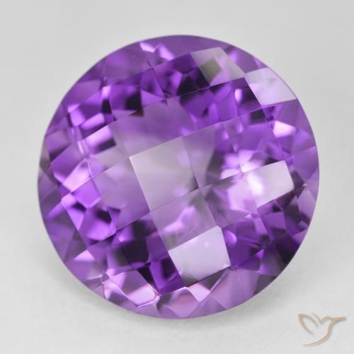 19.14 карата, натуральный Medium Dark-Violet Аметист, Круглый, Чистота VVS