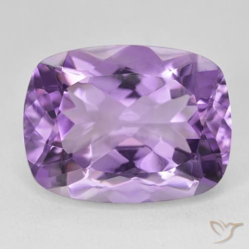 18.49ct Натуральный Средний фиолетовый Аметист, Подушка, Чистота VVS