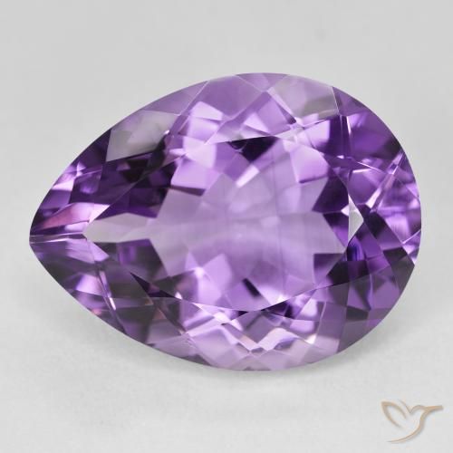 19.11ct Натуральный Интенсивный фиолетовый Аметист, Форма груши, Чистота VVS