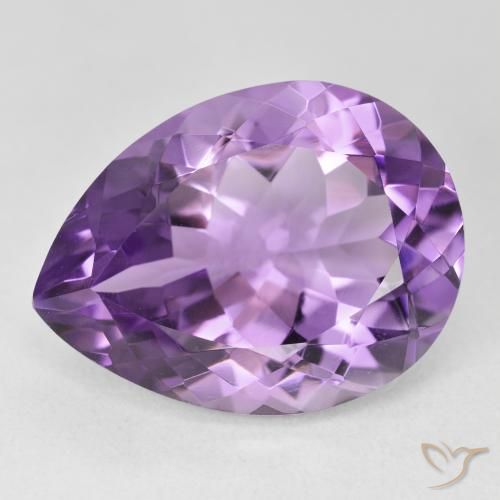 17.75ct Натуральный Пурпурно-фиолетовый Аметист, Форма груши, Чистота VVS