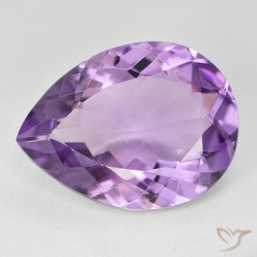 16.38ct Натуральный Средний пурпурно-фиолетовый Аметист, Форма груши, Чистота VVS