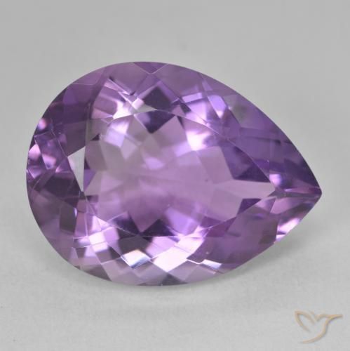 18.06ct Натуральный Средний фиолетовый Аметист, Форма груши, VVS-VS