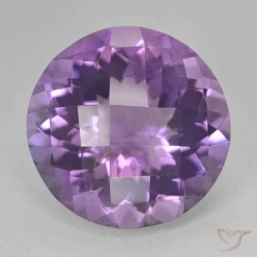 19.21ct Натуральный Средний фиолетовый Аметист, Круглый, Чистота VS