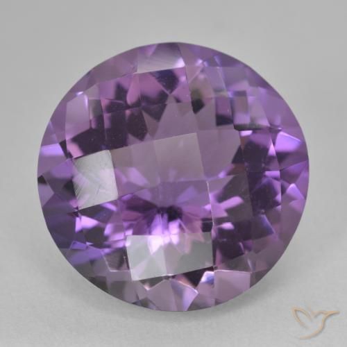 18.19ct Натуральный Средний фиолетовый Аметист, Круглый, Чистота VS