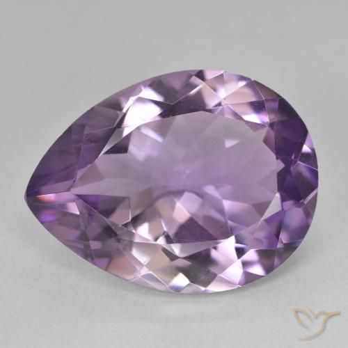 16.78ct Натуральный Средний фиолетовый Аметист, Форма груши, Чистота VVS