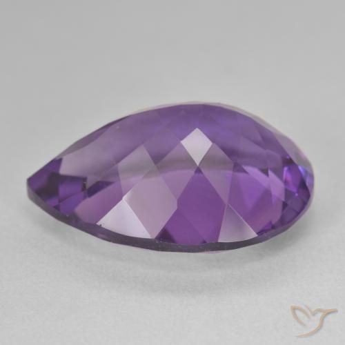 18.36 карата, натуральный Medium Light-Violet Аметист, Форма груши, Чистота VVS