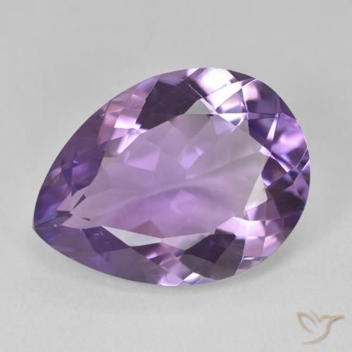 15.16ct Натуральный Средний фиолетовый Аметист, Форма груши, VVS-VS