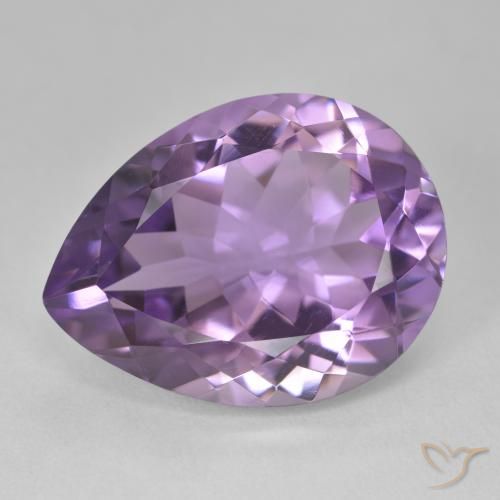 17.69ct Натуральный Пурпурно-фиолетовый Аметист, Форма груши, VVS-VS