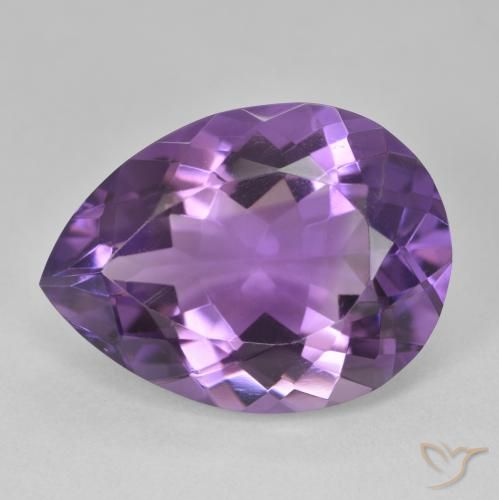 16.79ct Натуральный Средний фиолетово-розовый Аметист, Форма груши, VVS-VS