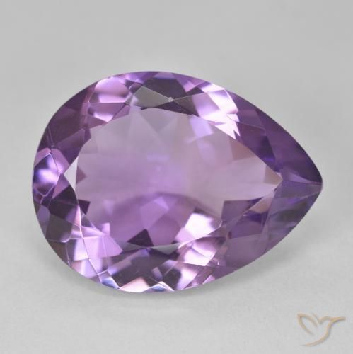16.99 карата, натуральный Medium Light Purplish-Violet Аметист, Форма груши, VVS-VS