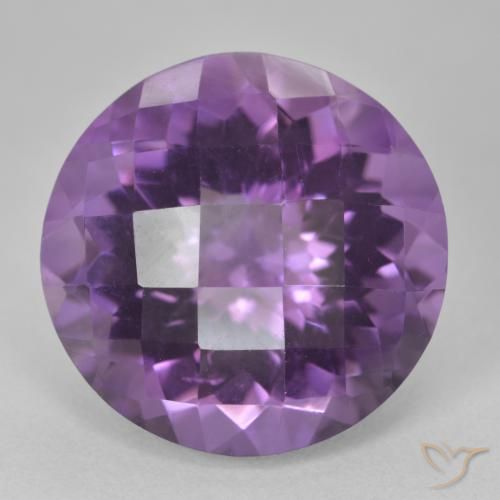 19.76ct Натуральный Средний фиолетовый Аметист, Круглый, VVS-VS