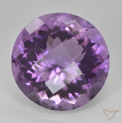 19.88ct Натуральный Средний фиолетовый Аметист, Круглый, VVS-VS