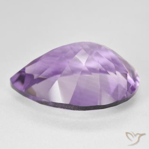 18.17 карата, натуральный Medium Light Purplish-Violet Аметист, Форма груши, Чистота VVS