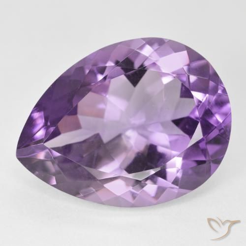 17.65ct Натуральный Средний фиолетово-розовый Аметист, Форма груши, Чистота VVS