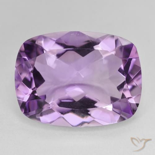 15.85ct Натуральный Medium Light Purplish-Violet Аметист, Подушка, Чистота VVS