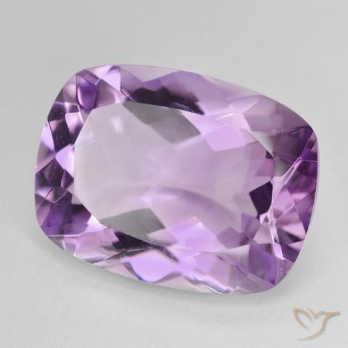 15.85 карата, натуральный Medium Light Purplish-Violet Аметист, Подушка, Чистота VVS