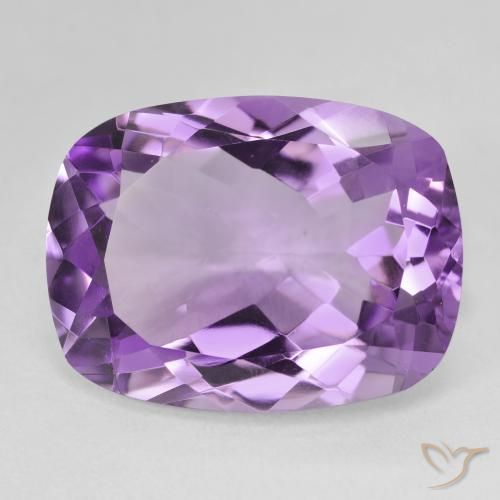 17.64ct Натуральный Пурпурно-фиолетовый Аметист, Подушка, Чистота VVS