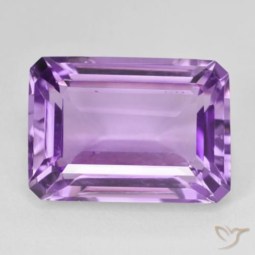 15.67ct Натуральный Пурпурно-фиолетовый Аметист, Изумрудная огранка, Чистота VS