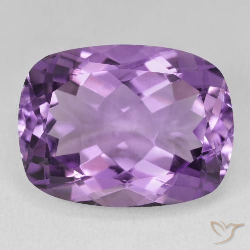 19.29ct Натуральный Пурпурно-фиолетовый Аметист, Подушка, VVS-VS
