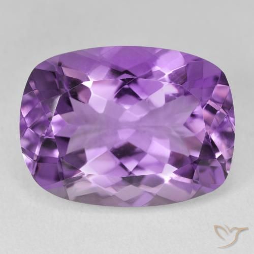 17.58ct Натуральный Ярко-фиолетовый Аметист, Подушка, VVS-VS