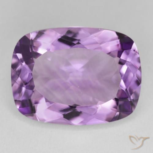 16.89ct Натуральный Светло-средний фиолетовый Аметист, Подушка, VVS-VS