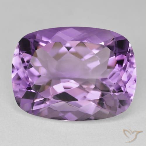 19.00ct Натуральный Светло-средний фиолетовый Аметист, Подушка, VVS-VS