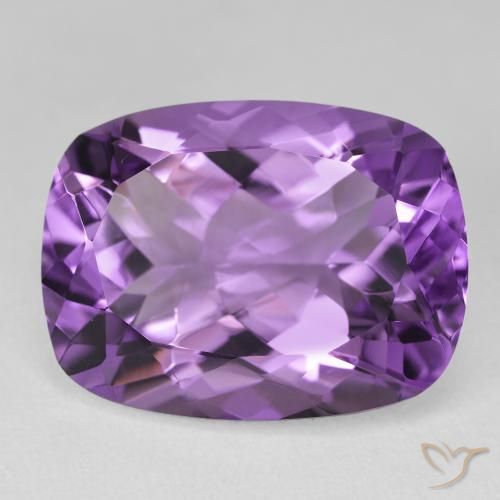 18.40ct Натуральный Medium Light-Violet Аметист, Подушка, VVS-VS