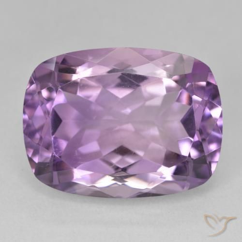 19.70ct Натуральный Светло-средний фиолетовый Аметист, Подушка, Чистота VS