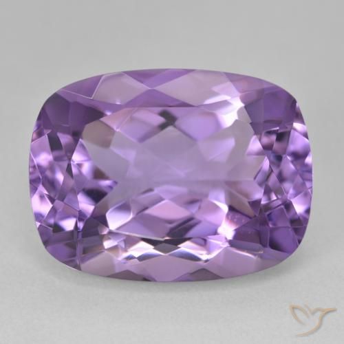 19.39ct Натуральный Розовато-фиолетовый Аметист, Подушка, Чистота VVS