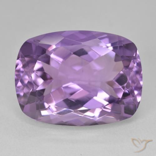 19.34ct Натуральный Средний фиолетовый Аметист, Подушка, Чистота VVS