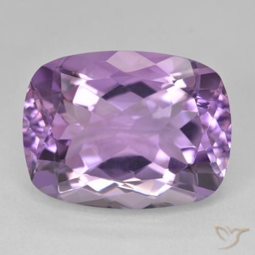 19.35ct Натуральный Светло-средний фиолетовый Аметист, Подушка, Чистота VVS