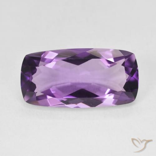 6.98ct Натуральный Светло-средний фиолетовый Аметист, Подушка, Чистота VVS