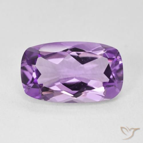 5.59ct Натуральный Средний фиолетовый Аметист, Подушка, Чистота VVS