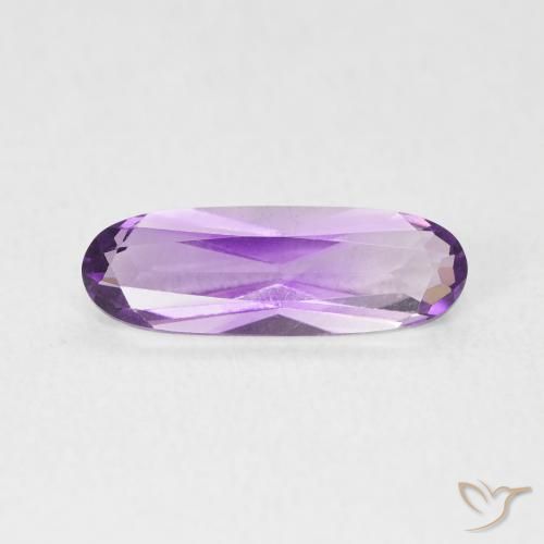 1.10ct Натуральный Средний розовато-фиолетовый Аметист, Овал, VVS-VS