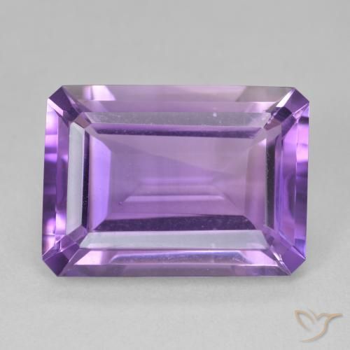 13.48ct Натуральный Интенсивный фиолетовый Аметист, Изумрудная огранка, VVS-VS