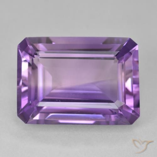 15.56ct Натуральный Ярко-фиолетовый Аметист, Изумрудная огранка, Чистота VVS