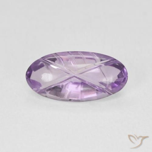 1.86ct Натуральный Средний розовый фиолетовый Аметист, Овал, Прозрачный