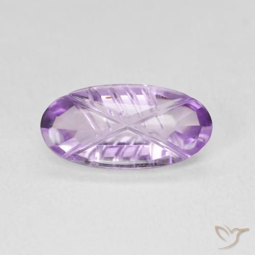 1.76ct Натуральный Средний фиолетовый Аметист, Овал, Прозрачный