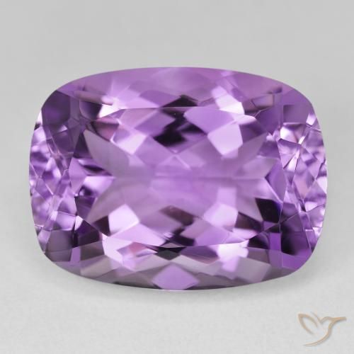 19.24ct Натуральный Светло-средний фиолетовый Аметист, Подушка, VVS-VS