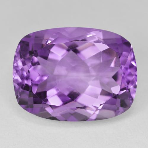 19.50ct Натуральный Средний фиолетовый Аметист, Подушка, VVS-VS