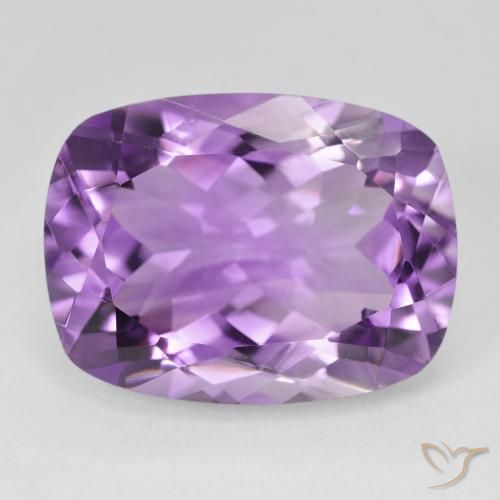 18.69ct Натуральный Средний розовато-фиолетовый Аметист, Подушка, Чистота VVS