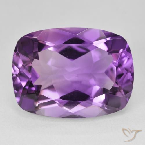 18.71ct Натуральный Средний фиолетовый Аметист, Подушка, Чистота VVS