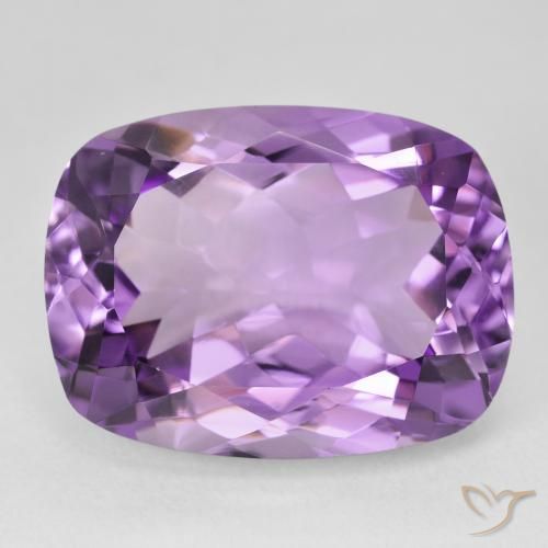 19.70ct Натуральный Темно-розовато-фиолетовый Аметист, Подушка, Чистота VVS