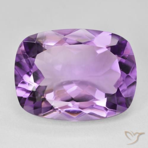 16.52ct Натуральный Светло-средний фиолетовый Аметист, Подушка, Чистота VVS