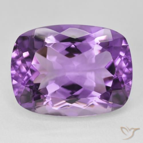 19.53ct Натуральный Светло-средний фиолетовый Аметист, Подушка, Чистота VVS