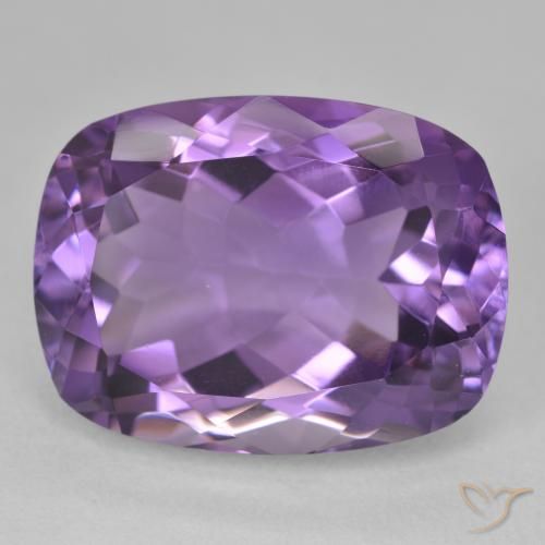 20.86ct Натуральный Средний фиолетовый Аметист, Подушка, Чистота VVS