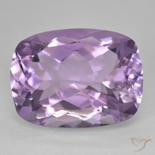 19.50ct Натуральный Светло-средний фиолетовый Аметист, Подушка, Чистота VVS