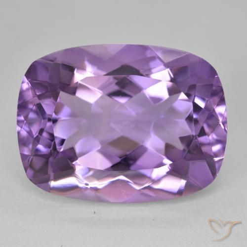 19.18ct Натуральный Средний фиолетовый Аметист, Подушка, Чистота VVS